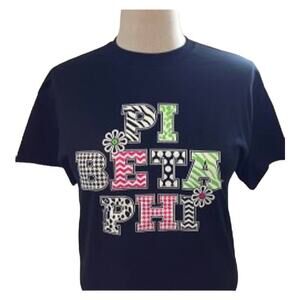 Pi Beta Phi Medium black screenprinted shirt New with Tags